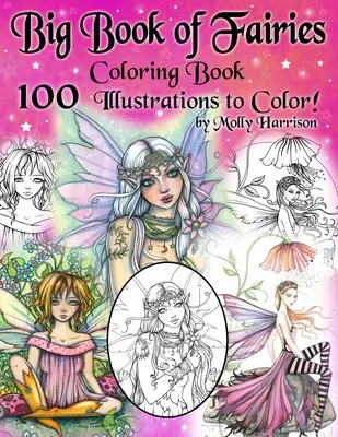 Big Book of Fairies Coloring Book - 100 Seiten mit Blumenfeen, himmlischen Feen und Feen mit ihren Gefährten: 100 Strichillustrationen zum Ausmalen - Big Book of Fairies Coloring Book - 100 Pages of Flower Fairies, Celestial Fairies, and Fairies with their Companions: 100 Line Art Illustrations to C