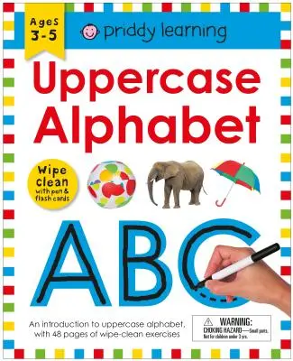 Wipe Clean Workbook: Alphabet in Großbuchstaben (geschlossene Spiralbindung): Alter 3-6 Jahre; abwischbar mit Stift und Lernkarten - Wipe Clean Workbook: Uppercase Alphabet (Enclosed Spiral Binding): Ages 3-6; Wipe-Clean with Pen & Flash Cards