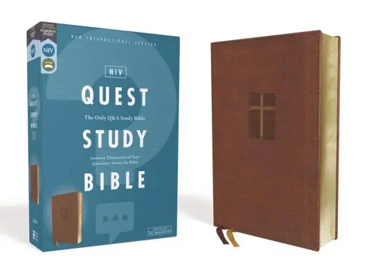 Niv, Quest Studienbibel, Lederweich, Braun, Komfortdruck: Die einzige Q und A Studienbibel - Niv, Quest Study Bible, Leathersoft, Brown, Comfort Print: The Only Q and A Study Bible
