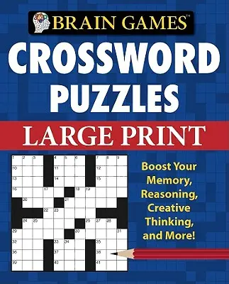 Denkspiele - Kreuzworträtsel - Großdruck (Blau) - Brain Games - Crossword Puzzles - Large Print (Blue)
