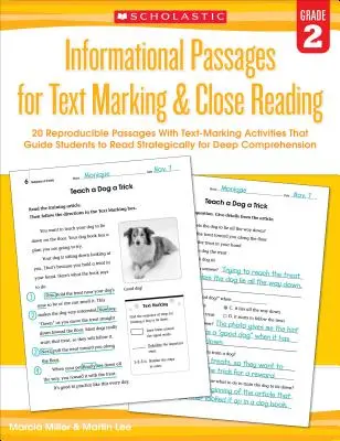 Informational Passages for Text Marking & Close Reading: Klasse 2: 20 reproduzierbare Passagen mit Textmarkierungsaktivitäten, die die Schüler zum genauen Lesen anleiten - Informational Passages for Text Marking & Close Reading: Grade 2: 20 Reproducible Passages with Text-Marking Activities That Guide Students to Read St