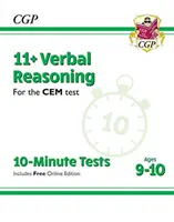 11+ CEM 10-Minuten-Tests: Verbal Reasoning - Alter 9-10 (mit Online-Ausgabe) - 11+ CEM 10-Minute Tests: Verbal Reasoning - Ages 9-10 (with Online Edition)