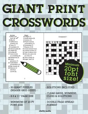 Riesen-Kreuzworträtsel zum Ausdrucken - Giant Print Crosswords