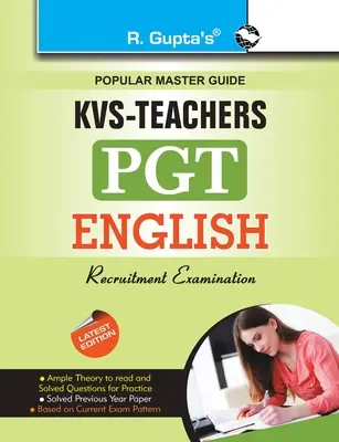 Kvs: Englisch (PGT) Lehrer Einstellungsprüfung Leitfaden - Kvs: English (PGT) Teachers Recruitment Exam Guide