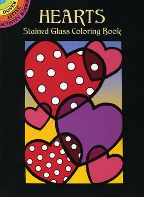 Hearts Stained Glass Coloring Book