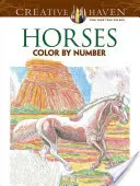 Color by Number Malbuch Pferde - Horses Color by Number Coloring Book