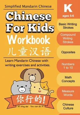 Chinesisch für Kinder Arbeitsbuch: Kindergarten Mandarin Chinesisch 5-6 Jahre - Chinese For Kids Workbook: Kindergarten Mandarin Chinese Ages 5-6