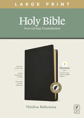 NLT Large Print Thinline Reference Bible, Filament Enabled Edition (Rote Schrift, Echtes Leder, Schwarz, Indexiert) - NLT Large Print Thinline Reference Bible, Filament Enabled Edition (Red Letter, Genuine Leather, Black, Indexed)