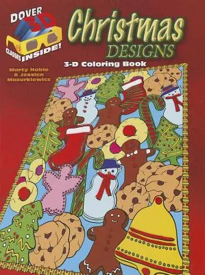 3-D-Malbuch - Weihnachtsmotive - 3-D Coloring Book - Christmas Designs