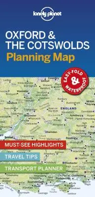 Lonely Planet Oxford & die Cotswolds Planungskarte 1 - Lonely Planet Oxford & the Cotswolds Planning Map 1