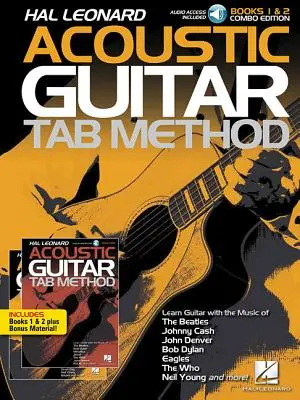 Hal Leonard Acoustic Guitar Tab Method - Combo Edition: Bücher 1 & 2 mit Online-Audio, plus Bonusmaterial - Hal Leonard Acoustic Guitar Tab Method - Combo Edition: Books 1 & 2 with Online Audio, Plus Bonus Material