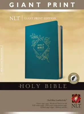 Heilige Bibel, Großdruck NLT (Rote Schrift, lederähnlich, blaugrün, indiziert) - Holy Bible, Giant Print NLT (Red Letter, Leatherlike, Teal Blue, Indexed)