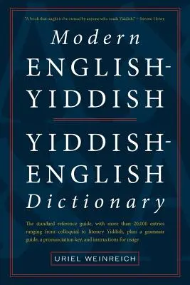 Modernes Englisch-Jiddisch Jiddisch-Englisch Wörterbuch - Modern English-Yiddish Yiddish-English Dictionary