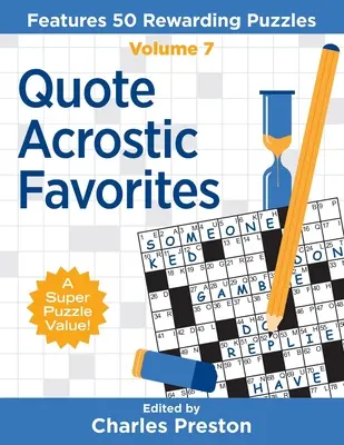 Zitat-Akrostichon-Favoriten: Mit 50 lohnenden Rätseln - Quote Acrostic Favorites: Features 50 Rewarding Puzzles