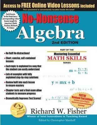 No-Nonsense Algebra, 2. Auflage: Teil der Mastering Essential Math Skills Serie - No-Nonsense Algebra, 2nd Edition: Part of the Mastering Essential Math Skills Series