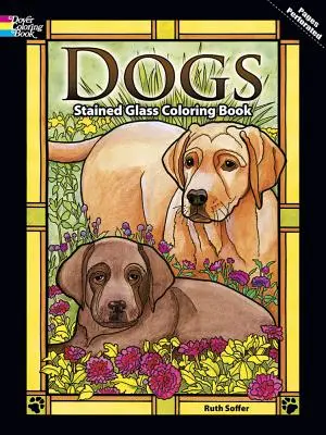 Hunde Glasmalerei Malbuch - Dogs Stained Glass Coloring Book