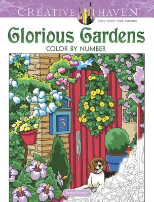 Creative Haven Glorious Gardens Ausmalbuch Farbe nach Zahlen - Creative Haven Glorious Gardens Color by Number Coloring Book