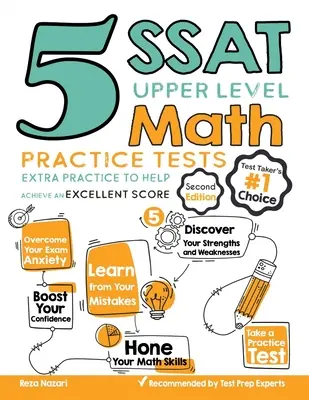 5 SSAT Upper Level Math Practice Tests: Extra Übung, um ein hervorragendes Ergebnis zu erzielen - 5 SSAT Upper Level Math Practice Tests: Extra Practice to Help Achieve an Excellent Score