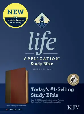 KJV Life Application Study Bible, Dritte Auflage (Rote Schrift, Lederähnlich, Braun/Mahagoni, Indexiert) - KJV Life Application Study Bible, Third Edition (Red Letter, Leatherlike, Brown/Mahogany, Indexed)