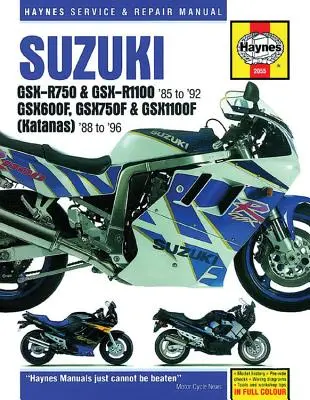 Suzuki Gsx-R750 & Gsx-Rr1100 85 bis 92: Gsx600f, Gsx750f & Gsx1100f (Katanas) 8 bis 96 - Suzuki Gsx-R750 & Gsx-Rr1100 85 to 92: Gsx600f, Gsx750f & Gsx1100f (Katanas) 8 to 96