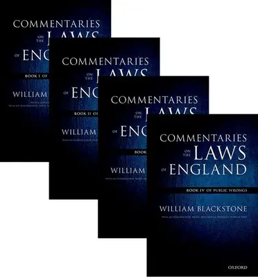 Die Oxford-Ausgabe von Blackstone's: Commentaries on the Laws of England: Buch I, II, III, und IV Pack - The Oxford Edition of Blackstone's: Commentaries on the Laws of England: Book I, II, III, and IV Pack