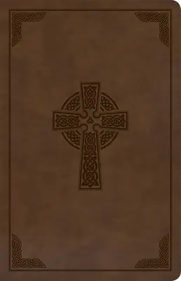 CSB Großdruck Bibel im persönlichen Format, Braun Keltisches Kreuz, Lederimitat - CSB Large Print Personal Size Reference Bible, Brown Celtic Cross Leathertouch