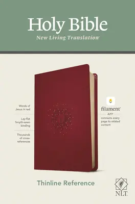 NLT Thinline Reference Bible, Filament Enabled Edition (Rote Schrift, Lederartig, Beere) - NLT Thinline Reference Bible, Filament Enabled Edition (Red Letter, Leatherlike, Berry)