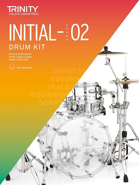 Trinity College London Drum Kit 2020-2023. Initial-Grade 2