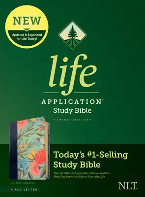 NLT Life Application Study Bible, dritte Auflage (rote Schrift, lederähnlich, Teal Floral) - NLT Life Application Study Bible, Third Edition (Red Letter, Leatherlike, Teal Floral)