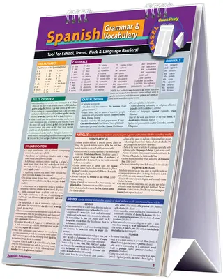 Spanische Grammatik und Vokabeltrainer: Ein Nachschlagewerk zum Schnellstudium für Schule, Beruf und Sprachbarrieren - Spanish Grammar & Vocabulary Easel Book: A Quickstudy Reference Tool for School, Work & Language Barriers