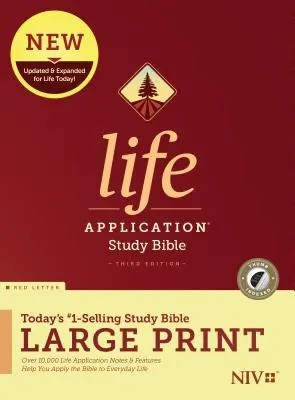 NIV Life Application Study Bible, Dritte Ausgabe, Großdruck (Rote Schrift, Hardcover, Index) - NIV Life Application Study Bible, Third Edition, Large Print (Red Letter, Hardcover, Indexed)