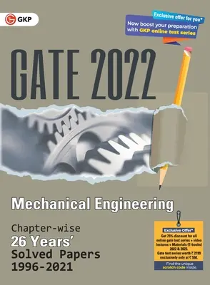 GATE 2022 Mechanical Engineering - 26 Years Chapter-wise Solved Papers (1996-2021) (G K Publications (P) Ltd)