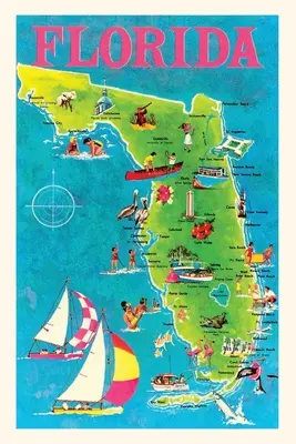 Oldtimer-Journal Karte von Florida - Vintage Journal Map of Florida