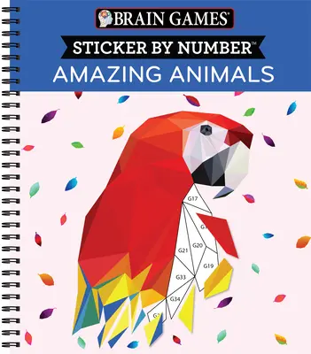 Denkspiele - Sticker nach Zahlen: Erstaunliche Tiere - Brain Games - Sticker by Number: Amazing Animals