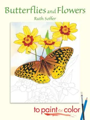 Schmetterlinge und Blumen zum Malen oder Ausmalen - Butterflies and Flowers to Paint or Color