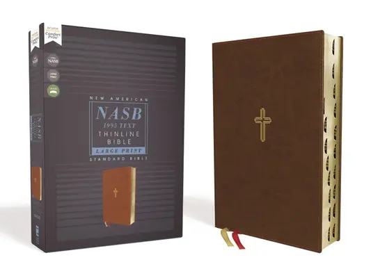 Nasb, Thinline Bibel, Großdruck, Lederweich, Braun, Red Letter Edition, Text 1995, Daumenregister, Komfortdruck - Nasb, Thinline Bible, Large Print, Leathersoft, Brown, Red Letter Edition, 1995 Text, Thumb Indexed, Comfort Print