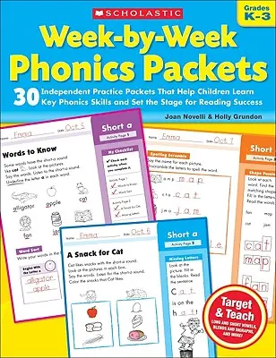 Woche für Woche Phonetik-Pakete: Klassenstufe K-3 - Week-By-Week Phonics Packets: Grades K-3