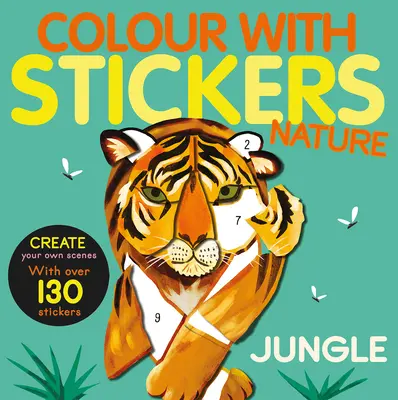 Ausmalen mit Aufklebern: Dschungel: Erstelle 10 Bilder mit Stickern! - Color with Stickers: Jungle: Create 10 Pictures with Stickers!