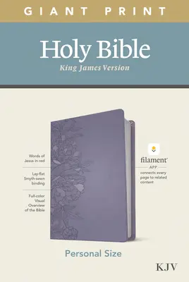 KJV Personal Size Giant Print Bible, Filament Enabled Edition (Lederähnlich, Pfingstrose Lavendel) - KJV Personal Size Giant Print Bible, Filament Enabled Edition (Leatherlike, Peony Lavender)