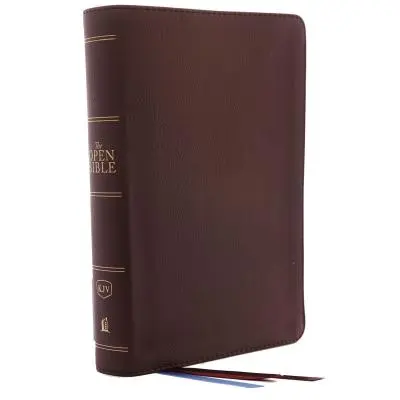 Die Kjv, Offene Bibel, Echtes Leder, Braun, Red Letter Edition, Comfort Print: Vollständiges Nachschlagewerk - The Kjv, Open Bible, Genuine Leather, Brown, Red Letter Edition, Comfort Print: Complete Reference System