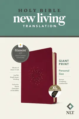 NLT Personal Size Giant Print Bible, Filament Enabled Edition (rote Schrift, lederähnlich, Aurora Cranberry, indiziert) - NLT Personal Size Giant Print Bible, Filament Enabled Edition (Red Letter, Leatherlike, Aurora Cranberry, Indexed)