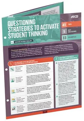 Fragestrategien zur Aktivierung des Denkens von Schülern: Kurzanleitung - Questioning Strategies to Activate Student Thinking: Quick Reference Guide