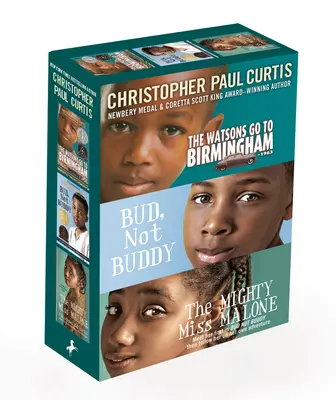 Christopher Paul Curtis 3-Bücher Box Set: Die Watsons gehen nach Birmingham--1963; Bud, nicht Buddy; Die mächtige Miss Malone - Christopher Paul Curtis 3-Book Boxed Set: The Watsons Go to Birmingham--1963; Bud, Not Buddy; The Mighty Miss Malone