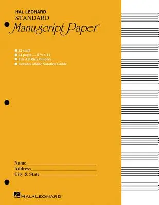 Standard Manuskript Papier (Gelber Einband) - Standard Manuscript Paper ( Yellow Cover)