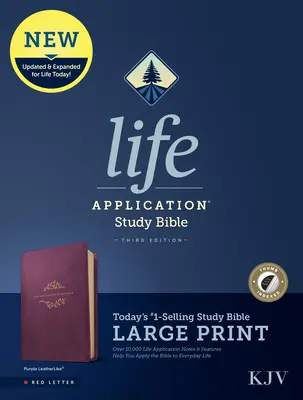 KJV Life Application Study Bible, dritte Auflage, Großdruck (rote Schrift, lederähnlich, lila, indiziert) - KJV Life Application Study Bible, Third Edition, Large Print (Red Letter, Leatherlike, Purple, Indexed)