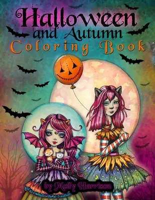 Halloween und Herbst-Malbuch von Molly Harrison: Ein Halloween-Malbuch mit 25 Seiten Strichzeichnungen zum Ausmalen! Hexen, Vampire und mehr! - Halloween and Autumn Coloring Book by Molly Harrison: A Halloween coloring book featuring 25 pages of line art to color! Witches, Vampires, and More!