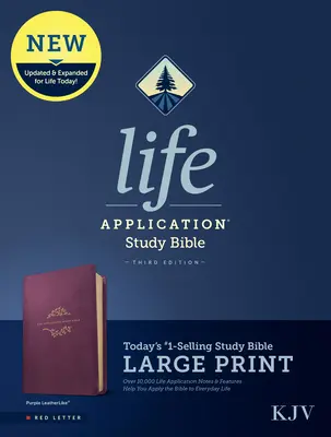 KJV Life Application Study Bible, dritte Auflage, Großdruck (rote Schrift, lederähnlich, lila) - KJV Life Application Study Bible, Third Edition, Large Print (Red Letter, Leatherlike, Purple)