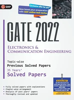 GATE 2022 Elektronik und Kommunikationstechnik - 35 Jahre themenbezogene, gelöste Prüfungsaufgaben (G K Publications (P) Ltd) - GATE 2022 Electronics & Communication Engineering - 35 Years Topic-wise Previous Solved Papers (G K Publications (P) Ltd)