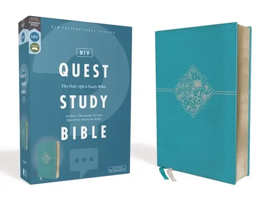 Niv, Quest Studienbibel, lederweich, blau, Komfortdruck: Die einzige Q und A Studienbibel - Niv, Quest Study Bible, Leathersoft, Blue, Comfort Print: The Only Q and A Study Bible