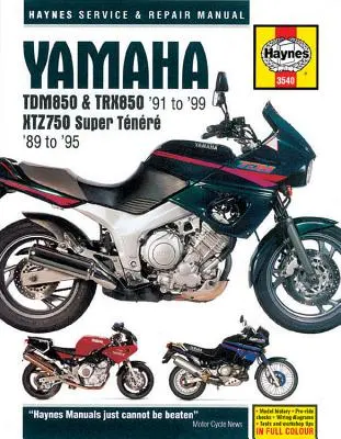 Yamaha Tdm850 & Trx850 '91 bis '99 und Xtz750 Super Tenere '89 bis '95 - Yamaha Tdm850 & Trx850 '91 to '99 and Xtz750 Super Tenere '89 to '95